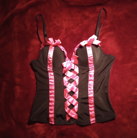 Vintage Y2K Hot Pink detail corset by Morbid Threads - Picture 3 of 3